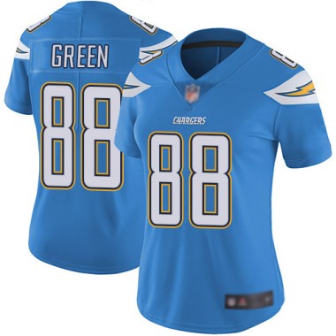 Los Angeles Chargers NFL Football Virgil Green Electric Blue Jersey Women Limited #88 Alternate Vapor Untouchable->women nfl jersey->Women Jersey